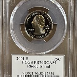 PCGS PR70DCAM State quarter - Rhode Island