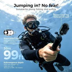 4K Waterproof Capture Camera, Ultra Wide Angle HD Wearable Body Adventure Action Cameras, for Diving, Cycling and Outdoors Activities