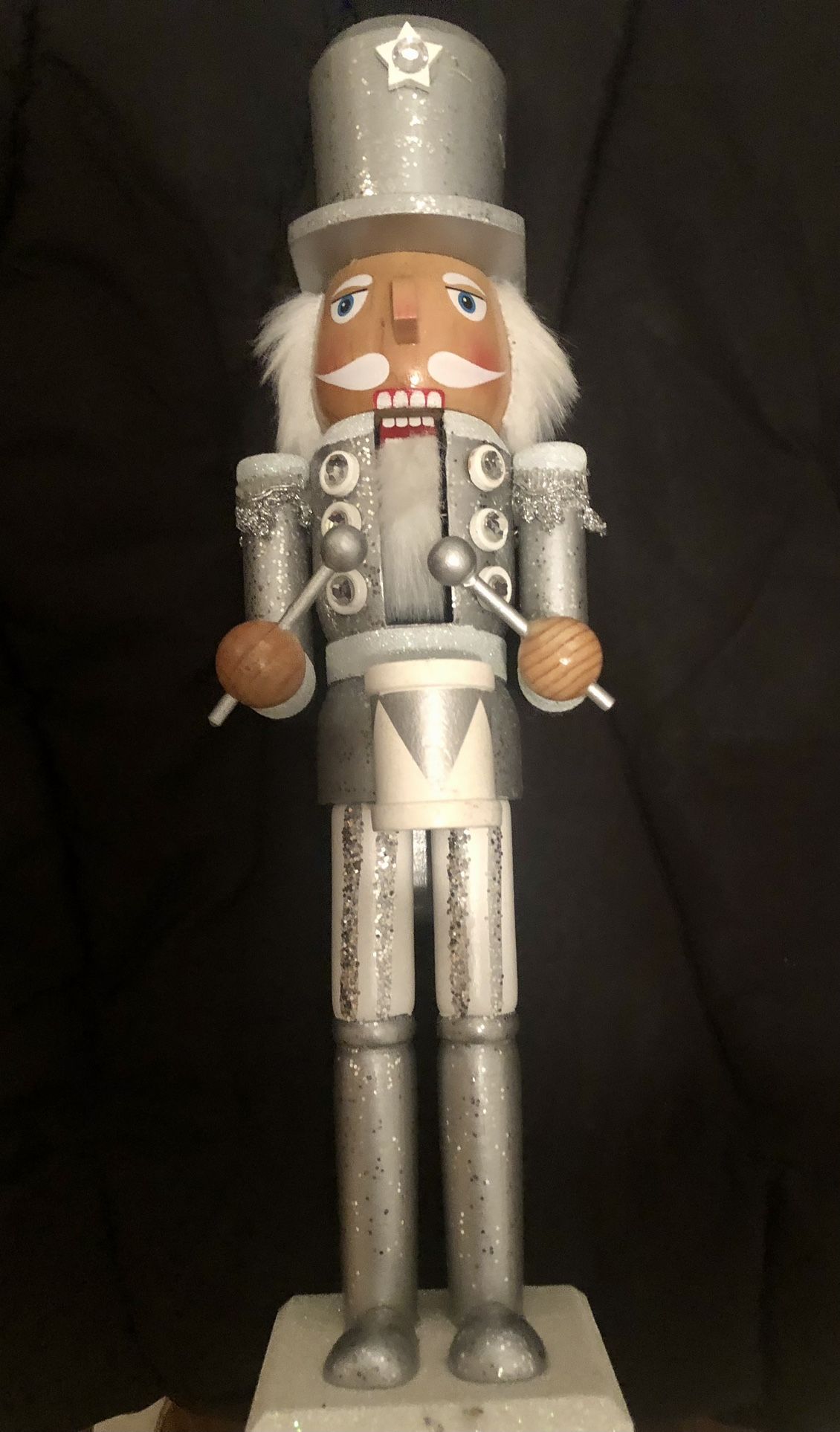 Festive Wooden Nutcracker - 15” Tall