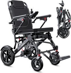 Lightweight Electric Wheelchair for Adults, Foldable Power Chair with Long Travel Range