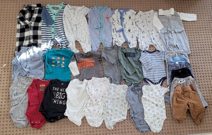 Baby Boy 9 Months Long Sleeves Clothes-27 Pieces