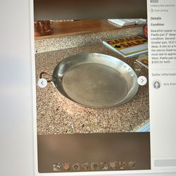 Paella pan, Copper cookware