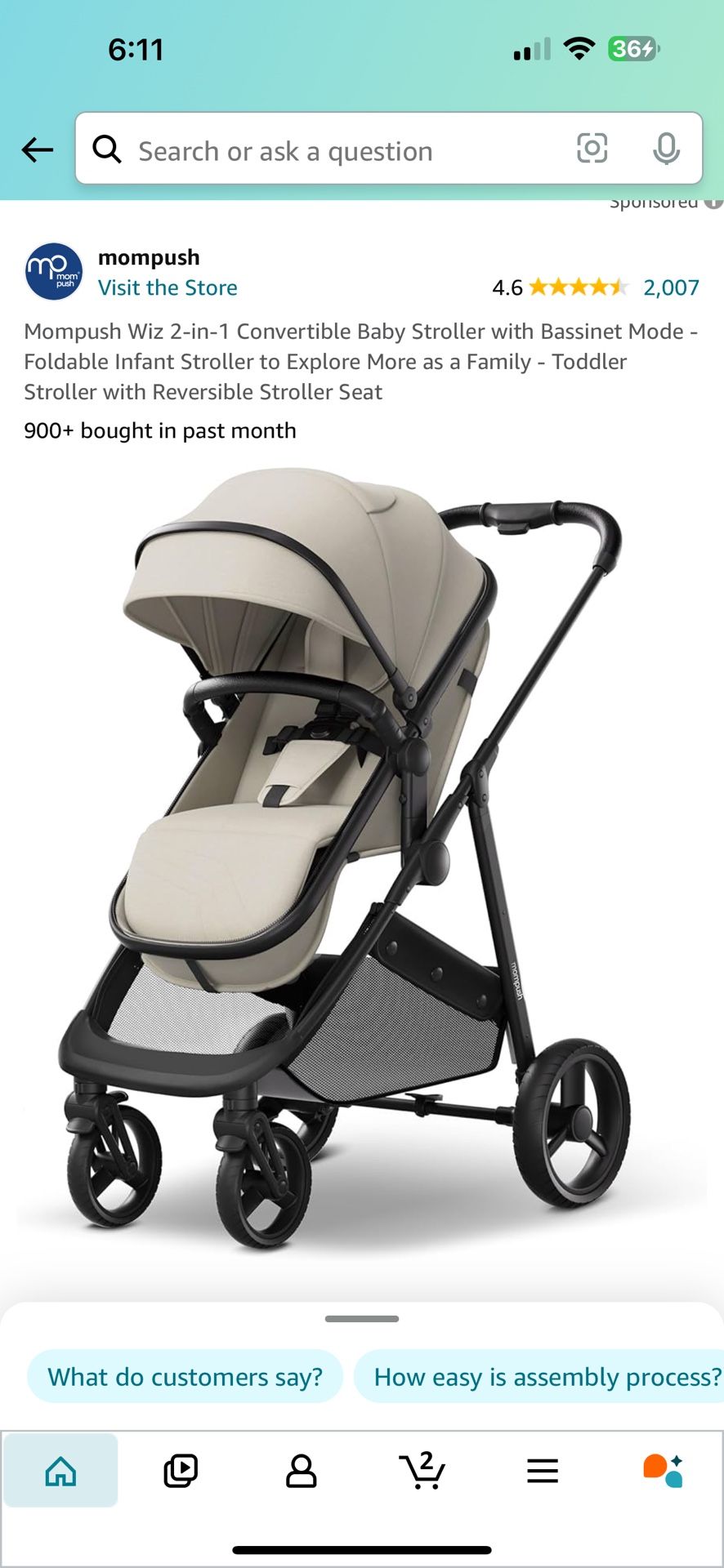 Mom Push Stroller/bassinset