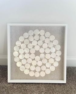 12x12 faux mother of pearl wall decor