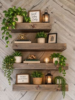 Set of 4 floading shelves