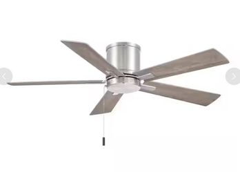 48 in. Indoor/Covered Outdoor Brushed Nickel Ceiling Fan