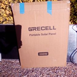 Set Of 2 GRECELL  Portable Solar Panels Each Panel Rated 200 Watts 