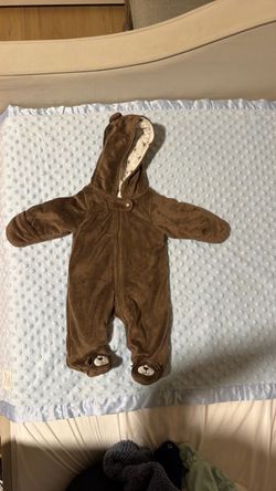 Baby Bear Hooded Fleece Snowsuit