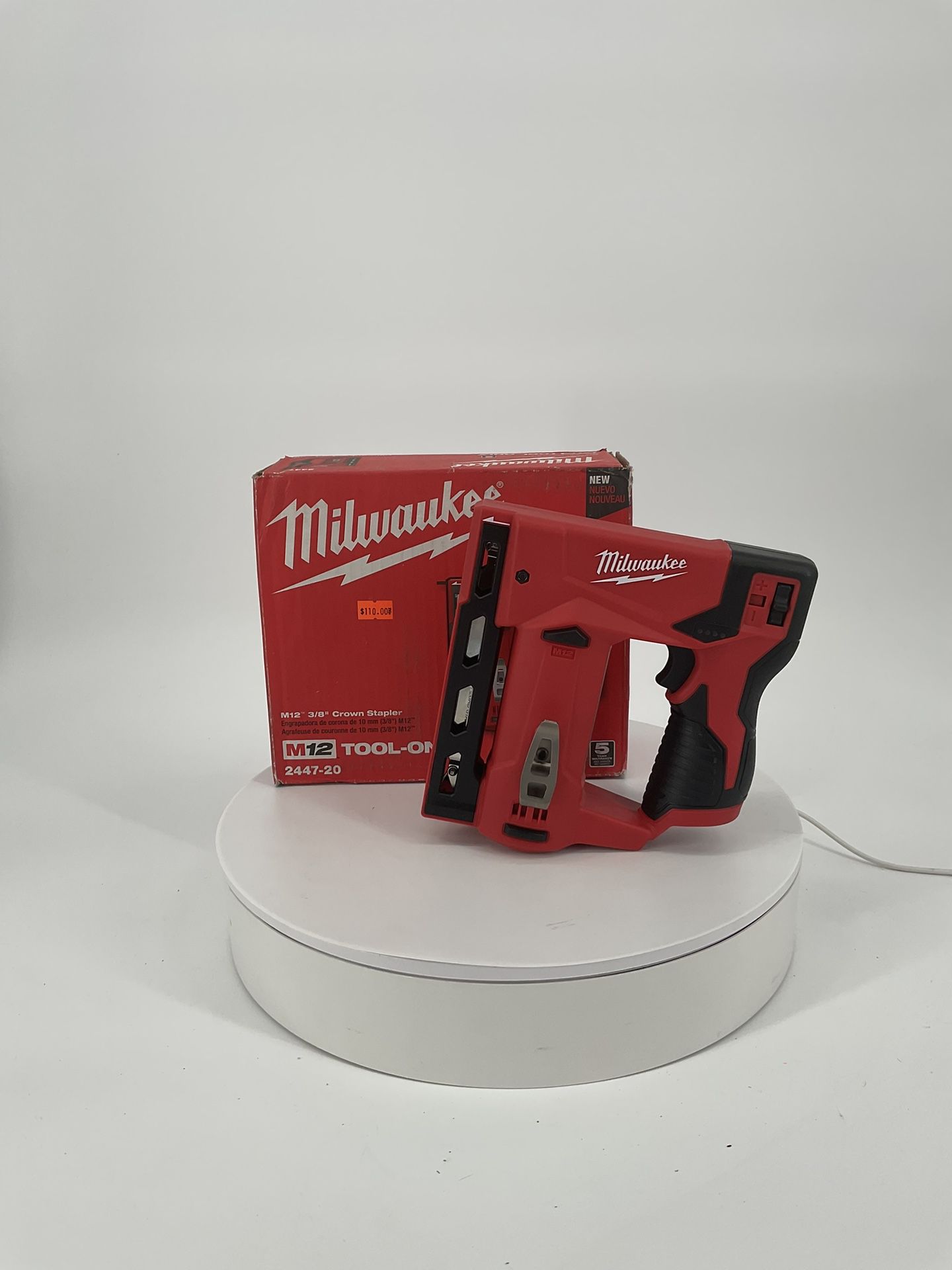 Milwaukee M12 12-Volt Lithium-Ion Cordless 3/8 in. Crown Stapler (Tool-Only)