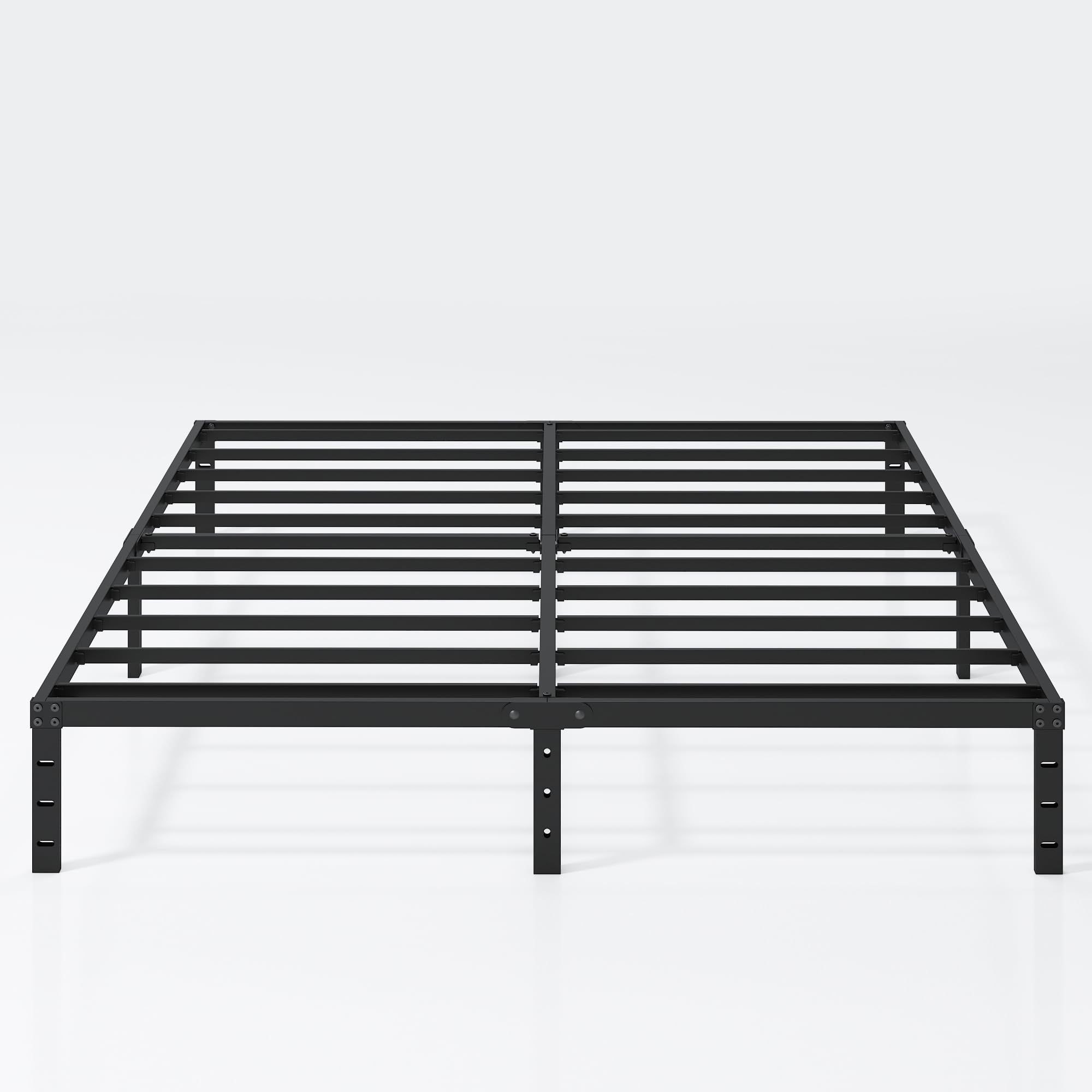 12 Inch King Size Bed Frame - No Box Spring Needed Heavy Duty Metal Platform Mattress Foundation with Steel Slats, Non-Slip Noise Free Easy Assembly 