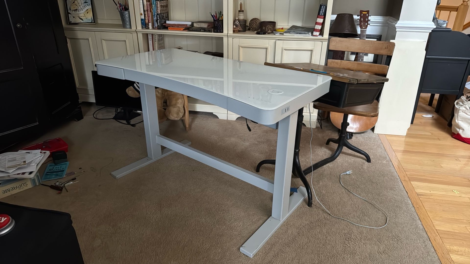 Glass Top Heavy Stand Up Desk