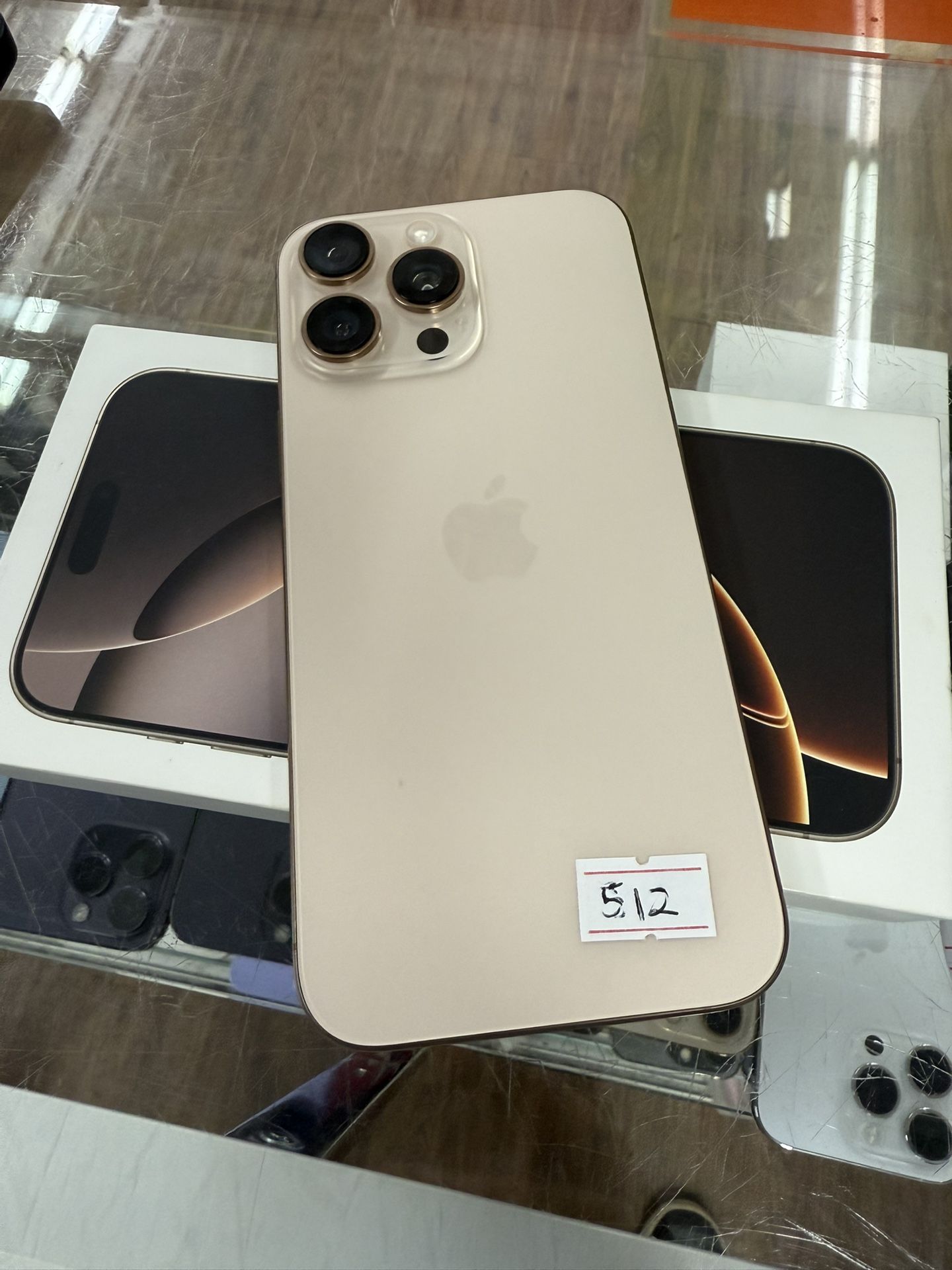 UNLOCKED iPhone 16 Pro Max 512GB Desert Titanium . We Also Offer Financing For $54 Down. Pick Up @EM Wireless Pawtucket