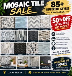 Mosaic Tile – 85+ Styles Available – 50%+ OFF Retail!