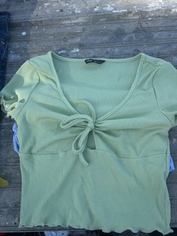 Green Crop Top XS