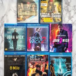 Blu-rays John Wick, Resident Evil, Disney Pirates Of The Caribbean And More