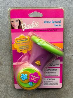 Mattel 2003 Barbie Voice Record Bike Horn