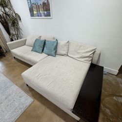Modern Couch With Built In End Table 