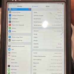 Ipad Mini 3 64 Gb Hairline Crack On Screen Has Case