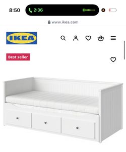 IKEA extendable day bed with 3 drawers for sale.