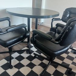 Black Table And Chairs Set