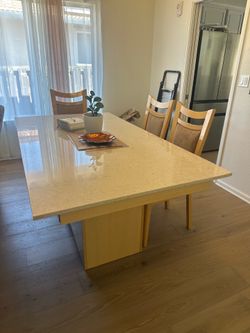 Marble 7pc Dining Table set