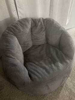 Oversized Fox Fur Bean Bag