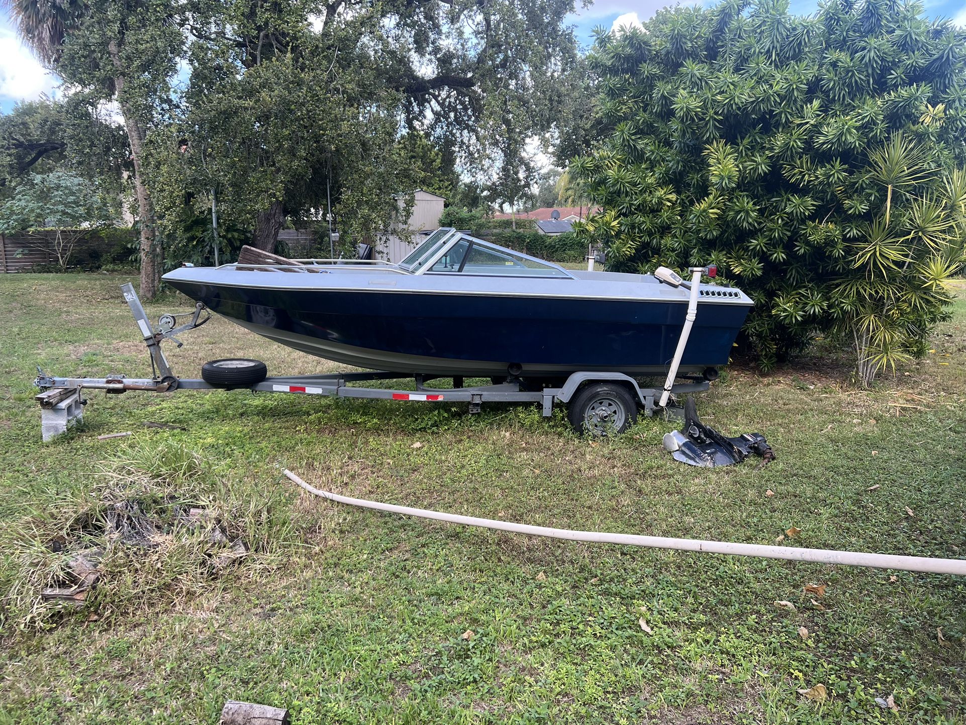 Boat, Was Running Before This, Boat And Trailer