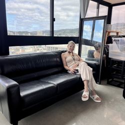 Black Leather Couch