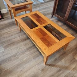 Matching end table and coffee table