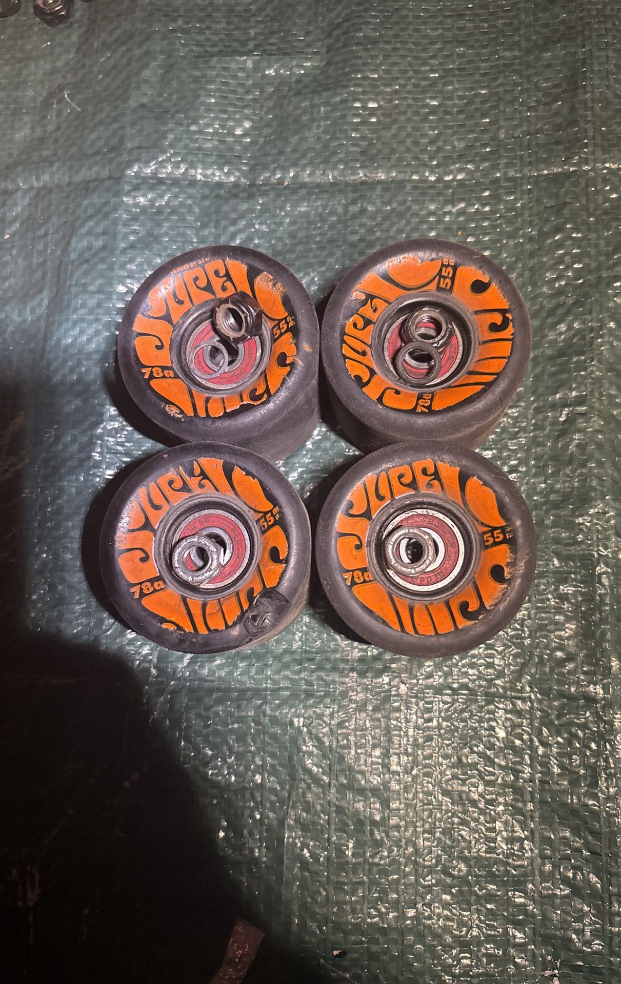 Oj,black And Orange,cruiser Wheels