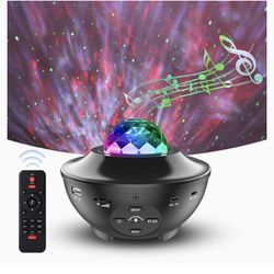 Galaxy Star Projector, Night Light Projector with Remote Control and Bluetooth Speaker, Sky Light for Babyroom/ Bedroom/ Gameroom/ Party, Wireless Con