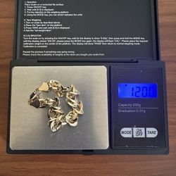 14k Cuban Link Bracelet 8inches 10mm 12 Grams