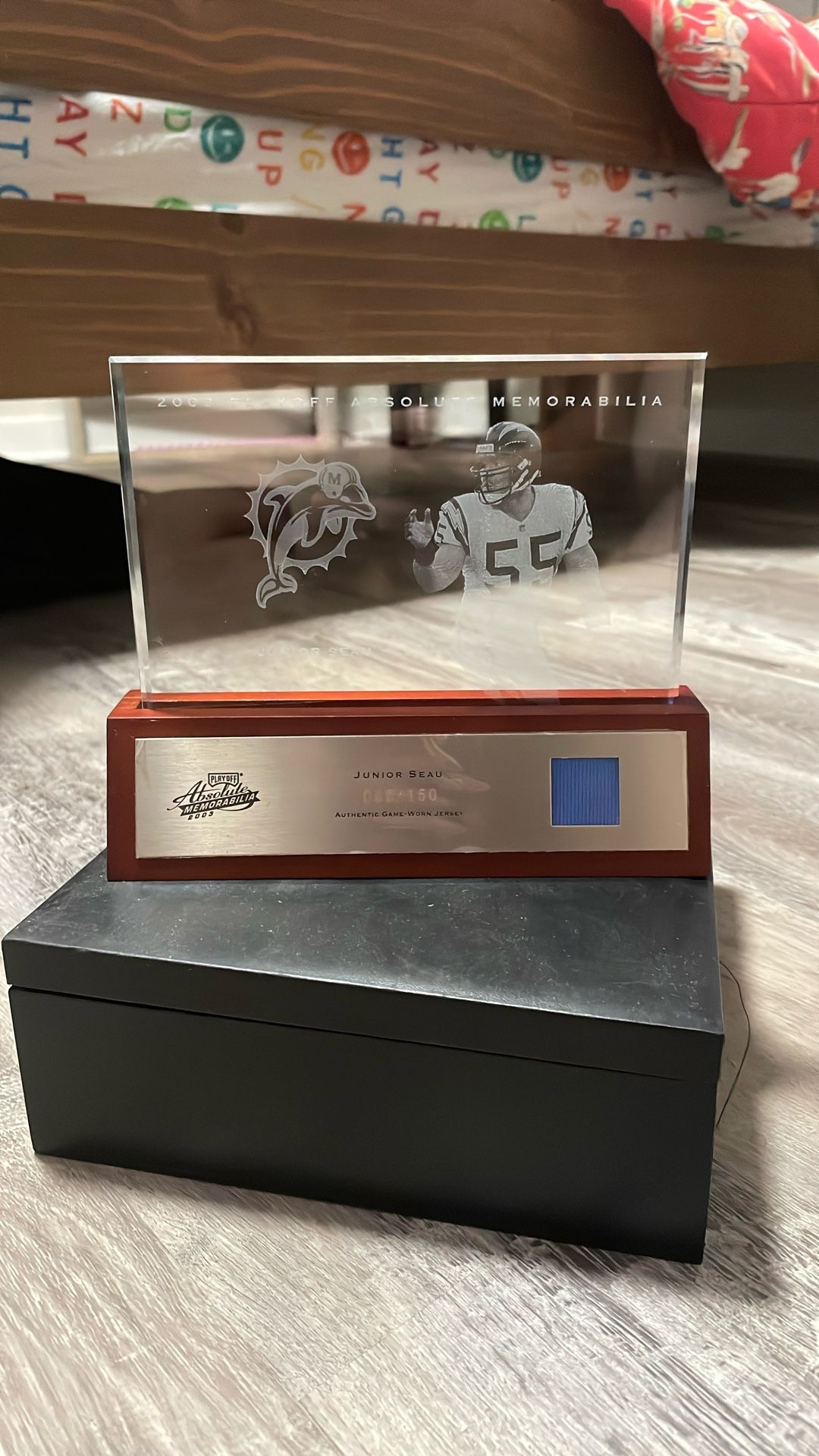 2003 Absolute Memorabilia Junior Seau Collectors Patch Plaque