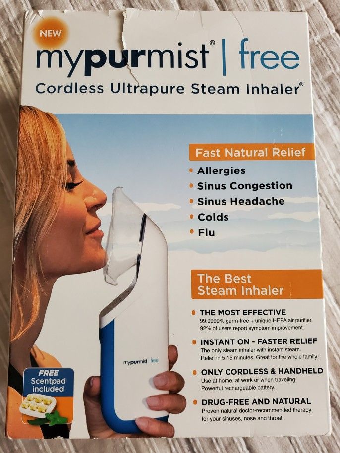 MyPurMist free Ultrapure Cordless Steam Inhaler