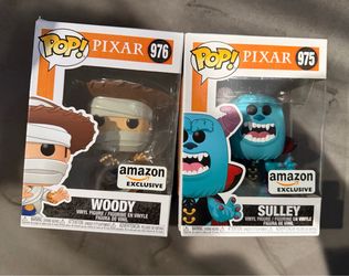 Funk Pop Woody As A Mummy And Sulley From Pixar Disney Amazon Exclusive Set