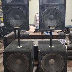 Yamaha 18" Subwoofer & 15" Full Range Speakers