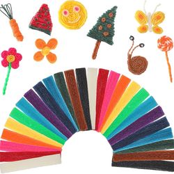 Bulk Craft Wax Sticks, 1500 Pieces Flexible Sticky Wax Yarn in 13 Colors with Storage Bag for Adults