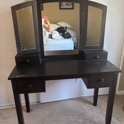 Wooden Desk/vanity 