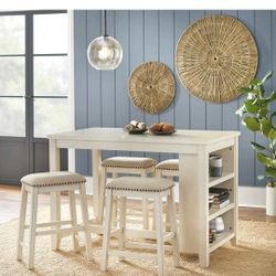 KITCHEN DINETTE SET WITH SHELVES 