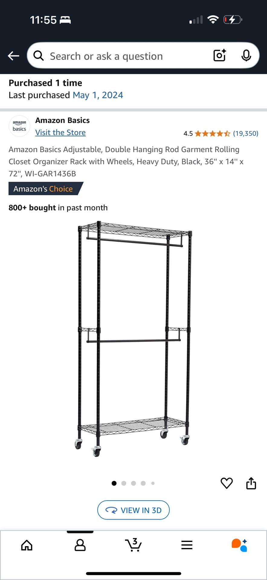 Double Rod Closet Organizer