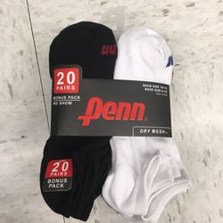 NWT Penn Men’s Socks 20 Pairs
