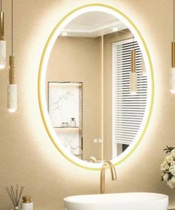 24x32 Gold LED Mirror
