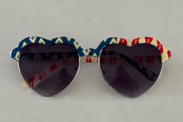 Heart Shaped Aztec Sunglasses USA Patriotic