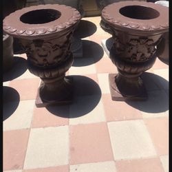 New Flower Pots Made Out Of Cement Perfect Gift 