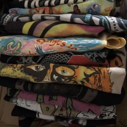 Huge Band T Shirt Lot Of 217 Pieces Metal, Rock, Rap, Country, Etc