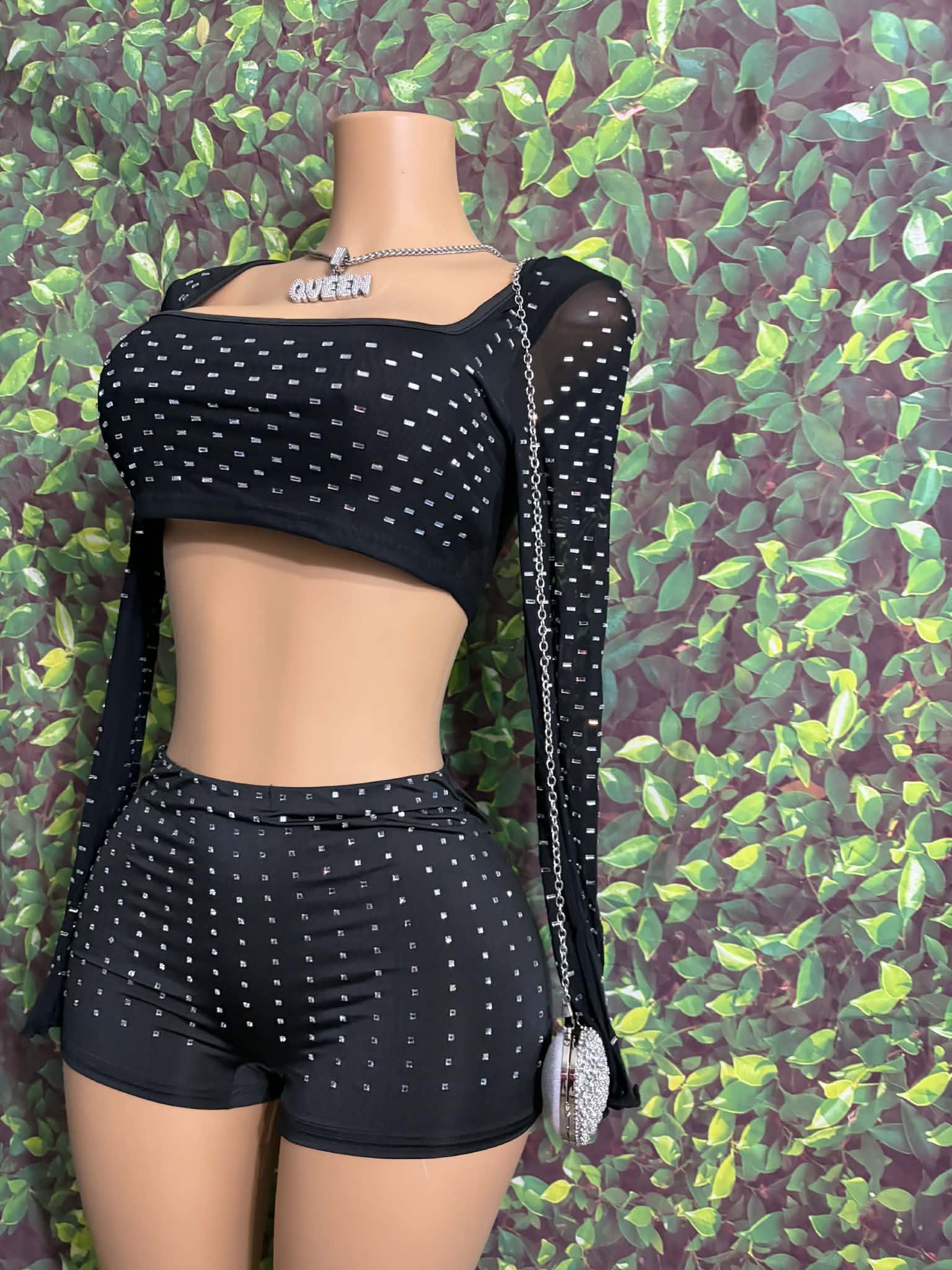 Two Piece Rhinestone Set