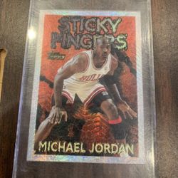 Michael Jordan topps sticky fingers 1996 Seasons best 18