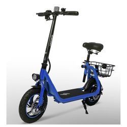 Phantomgogo Electric Scooter for Adults Foldable Scooter with Seat & Carry Basket E-Scooter with Brushless Motor 15MPH 265lbs Max Load E Mopeds for Ad