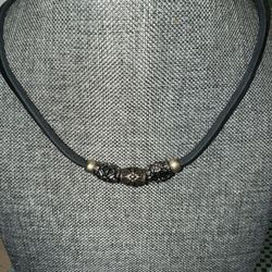 Leather And Bead Choker Perfect For The Beach