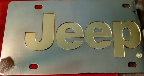 JEEP STAINLESS STEEL LICENSE PLATE 